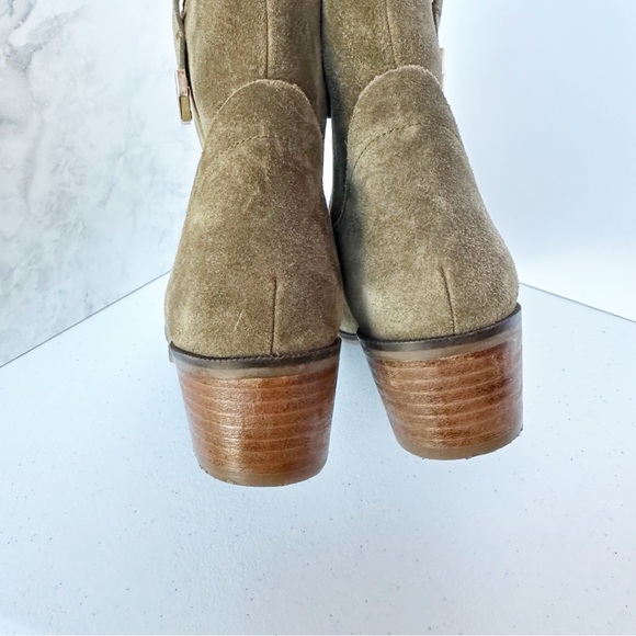 Cole Haan Maci Olive Green Suede Booties 8.5 - Picture 5 of 9